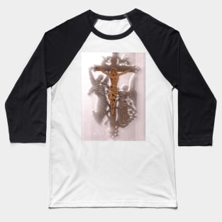 Crucifix Woodworking Baseball T-Shirt